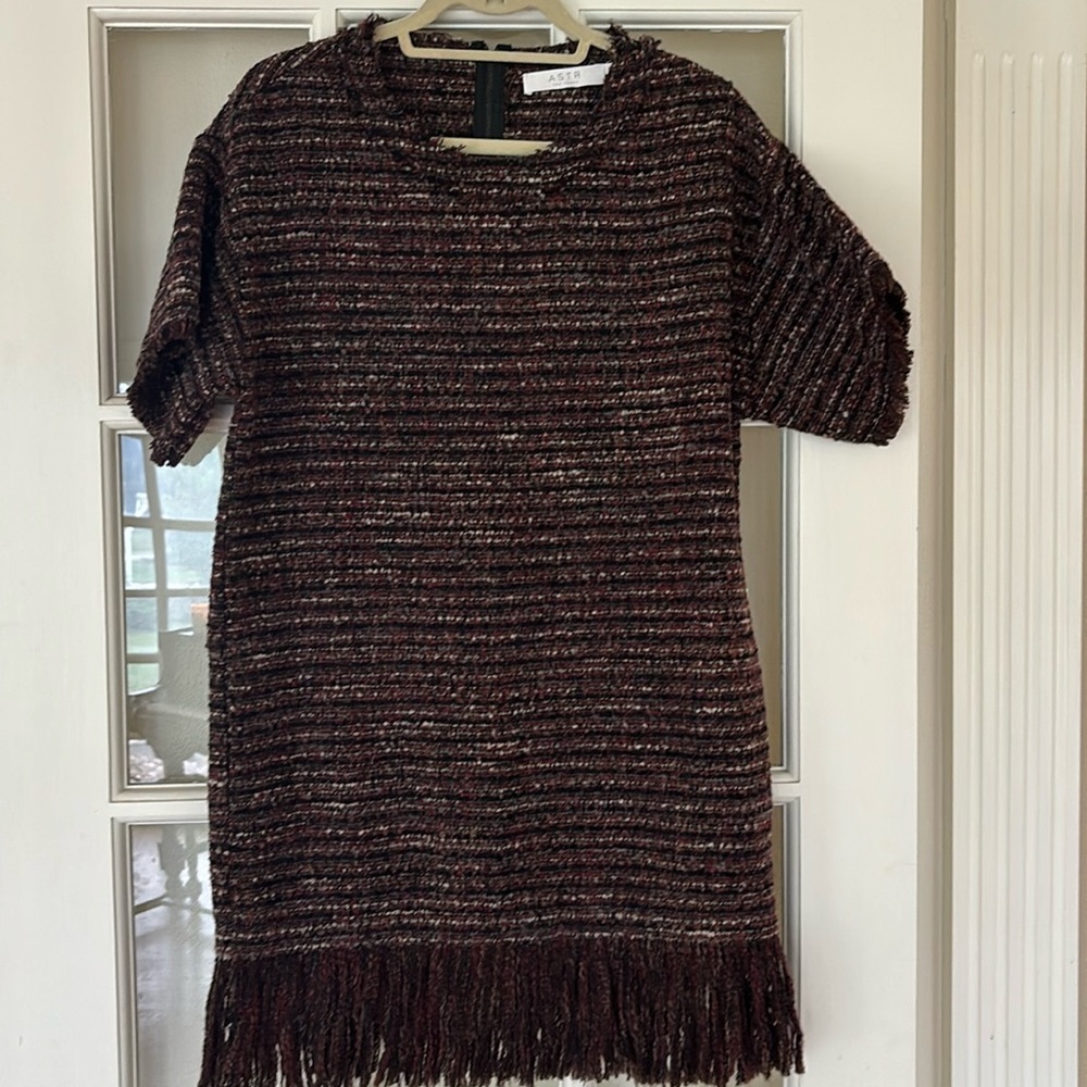ASTR tweed dress with pockets